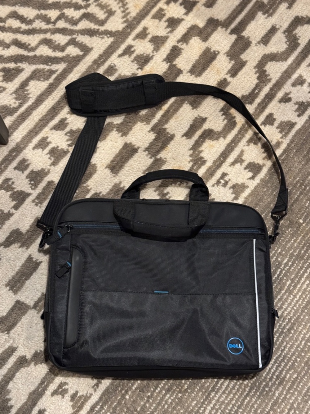 Dell Black Messenger Laptop Bag with Adjustable Shoulder Strap